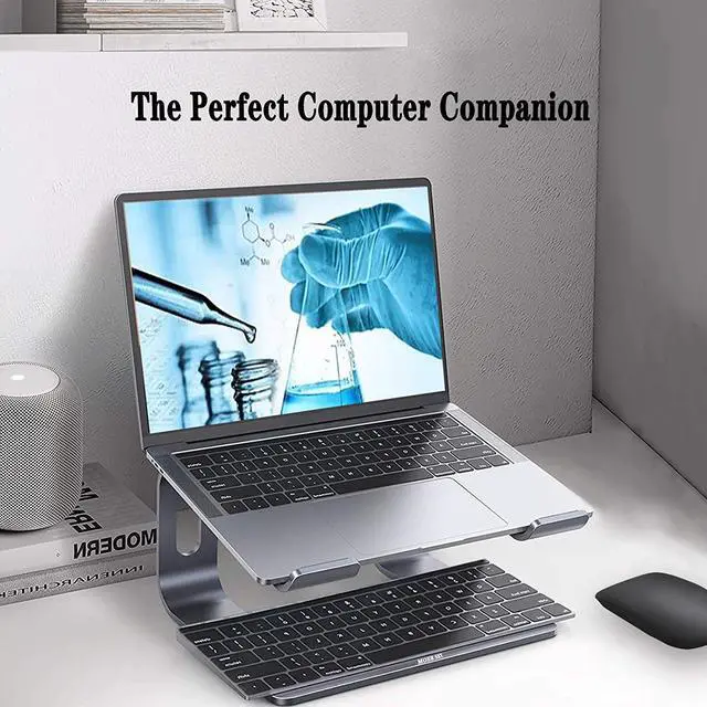 Alt view image 6 of 6 - Laptop Stand, Aluminum Computer Riser, Detachable Ergonomic Laptops Elevator for Desk, Metal Holder Compatible with 10 to 15.6 Inches Notebook Computer - Space Gray