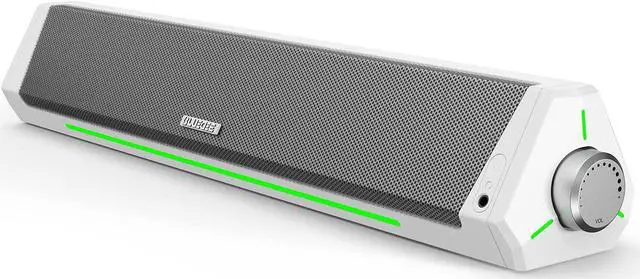 Main image of Computer Speakers, Dynamic RGB Computer Sound Bar, Upgrade HiFi Stereo Bluetooth 5.0 & 3.5mm Aux-in Connection, USB Powered Computer Speakers for Desktop, PC, Monitor, Laptop