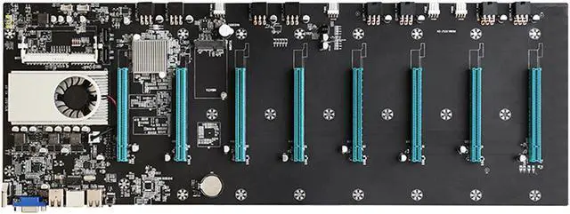 Alt view image 3 of 6 - BTC-S37 Mining Motherboard, Mining Machine Motherboard CPU 8 Video Card Slots  8 GPU DDR3 Memory Integrated, Onboard Memory, VGA Interface Low Power Consume for Mining Machine