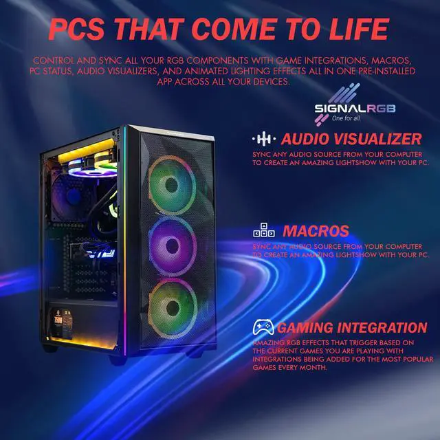 Alt view image 3 of 7 - 2024 Gigatech Gaming Omega 7 Gaming PC Desktop - Core I7-14700K 28-Threads 5.6GHz Processor, NVIDIA RTX 4080 GPU Graphics Card, DDR4 3200MHz Memory, 1TB PCIe NVMe SSD, RGB, Built-In WiFi, Windows 11