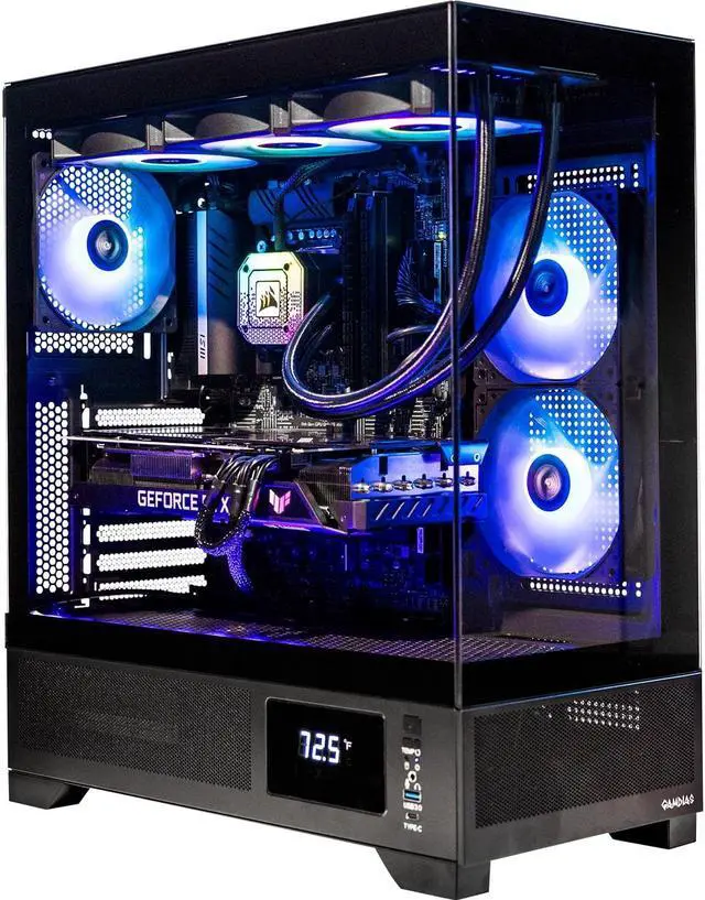 Alt view image 2 of 7 - 2024 Gigatech Gaming Omega 7 Gaming PC Desktop - Core I7-14700K 28-Threads 5.6GHz Processor, NVIDIA RTX 4080 GPU Graphics Card, DDR4 3200MHz Memory, 1TB PCIe NVMe SSD, RGB, Built-In WiFi, Windows 11
