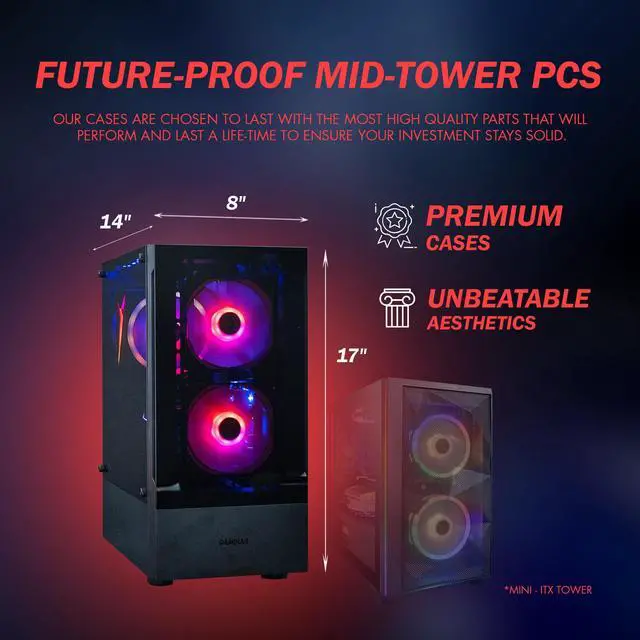 Alt view image 5 of 7 - Gigatech Gaming Titan 5 Gaming PC Desktop - Intel Core Ultra 5 245K 5.2GHz 14-Core, NVIDIA RTX 5060 GPU Graphics Card, 32GB DDR5 6000MHz, 512GB SSD, RGB, RGB, Windows 11, Wi-Fi
