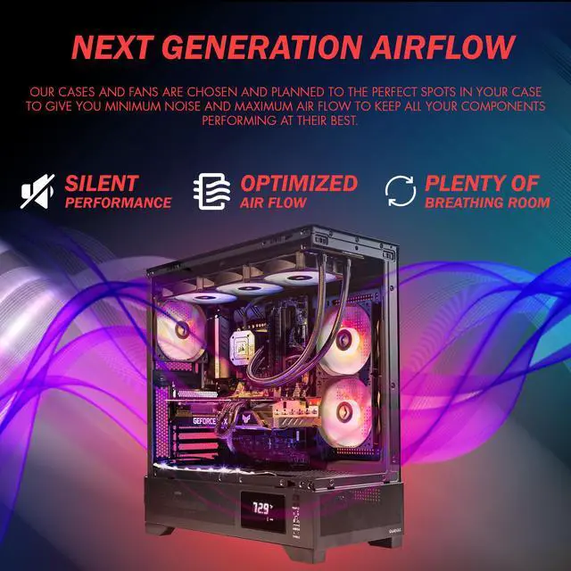 Alt view image 2 of 7 - Gigatech Gaming Omega 7 Gaming PC Desktop - Intel Core Ultra 7 265K 5.5GHz 20-Core Processor, NVIDIA RTX 5080 GPU Graphics Card, 32gb DDR5 6000MHz, 1TB SSD + 6TB HDD, RGB, Windows 11, Wi-Fi