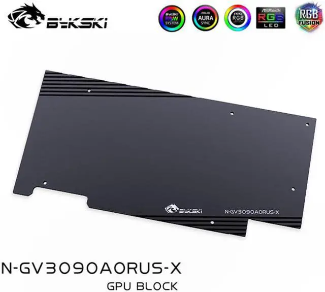 Alt view image 7 of 8 - Bykski Full Coverage GPU Water Block and Backplate for Gigabyte AORUS RTX 3080/3090 Master (N-GV3090AORUS-X)
