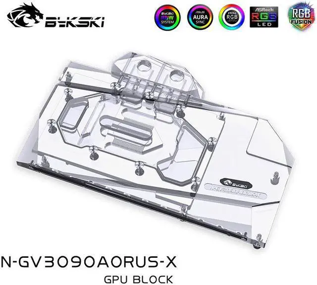 Alt view image 6 of 8 - Bykski Full Coverage GPU Water Block and Backplate for Gigabyte AORUS RTX 3080/3090 Master (N-GV3090AORUS-X)