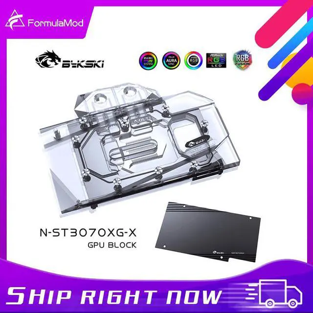 Alt view image 2 of 13 - Bykski Full Coverage GPU Water Block and Backplate for Zotac RTX 3060Ti/3070 (N-ST3070XG-X)