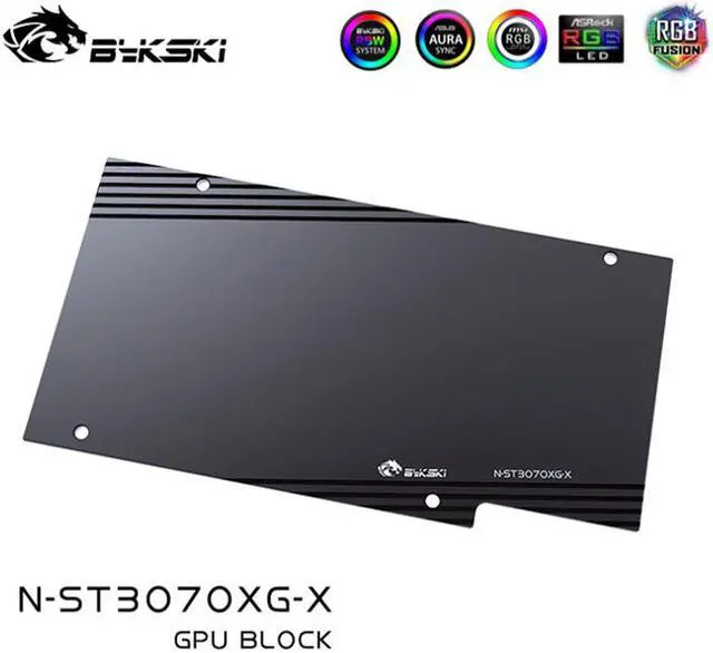 Alt view image 7 of 13 - Bykski Full Coverage GPU Water Block and Backplate for Zotac RTX 3060Ti/3070 (N-ST3070XG-X)