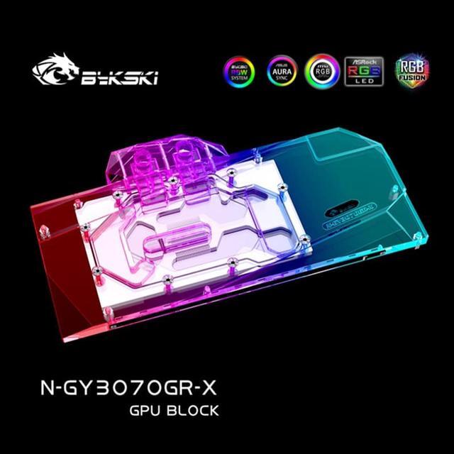 Alt view image 7 of 7 - Bykski Full Coverage GPU Water Block and Backplate for GALAXY RTX 3060Ti/3070 GAMER (N-GY3070GR-X)