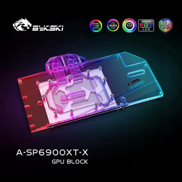 Alt view image 6 of 13 - Bykski Full Coverage GPU Water Block and Backplate for Sapphire RX 6800 / 6900 Super Platinum (A-SP6900XT-X)