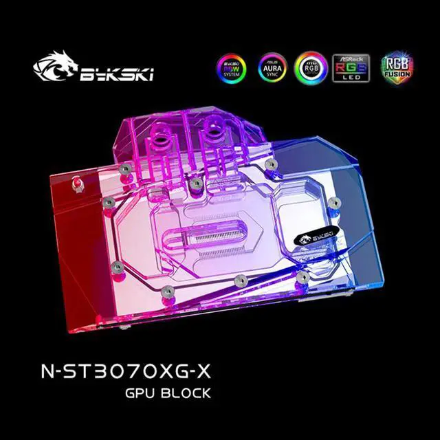 Alt view image 6 of 13 - Bykski Full Coverage GPU Water Block and Backplate for Zotac RTX 3060Ti/3070 (N-ST3070XG-X)