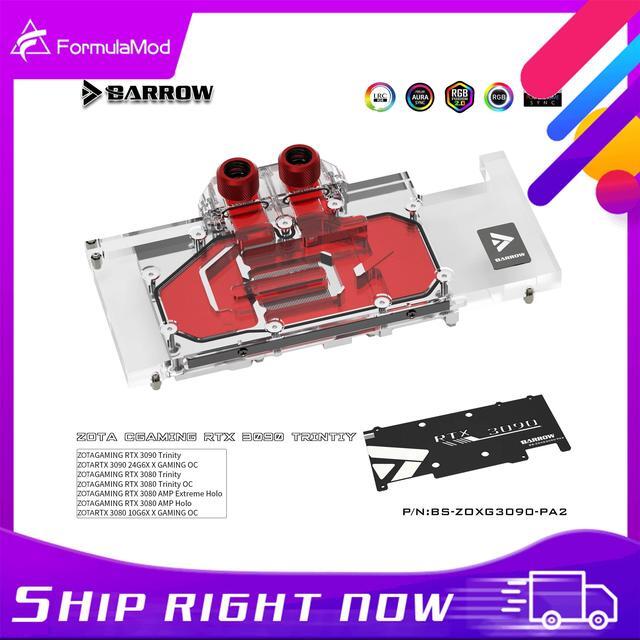 Main image of Barrow 3090 3080 GPU Water Block for ZOTAC RTX 3090 3080 X GAMING, Full Cover ARGB GPU Cooler, BS-ZOXG3090-PA2