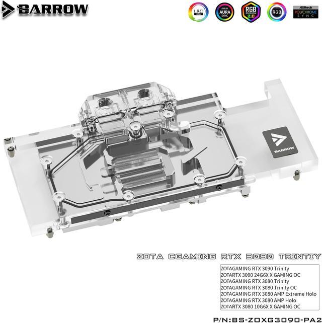 Alt view image 4 of 6 - Barrow 3090 3080 GPU Water Block for ZOTAC RTX 3090 3080 X GAMING, Full Cover ARGB GPU Cooler, BS-ZOXG3090-PA2