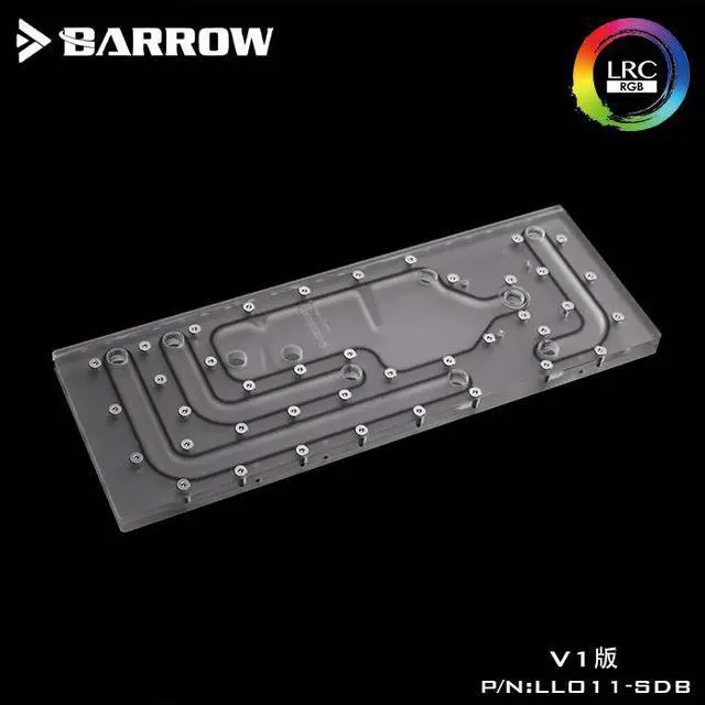 Alt view image 3 of 3 - Barrow LLO11-SDBV1, Waterway Boards For Lian Li PC-O11 Dynamic Case, For Intel CPU Water Block & Single GPU Building