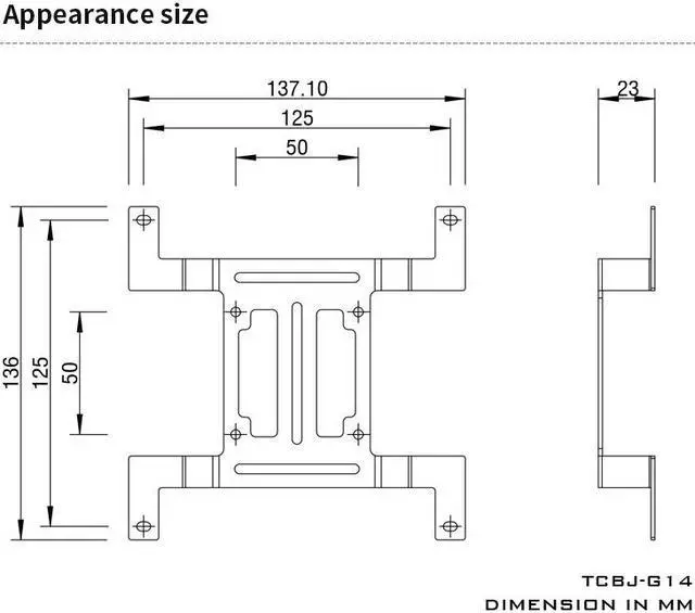 Alt view image 8 of 8 - Barrow Offset Pump Mounting Bracket for 140mm Radiators (TCBJ-G14)