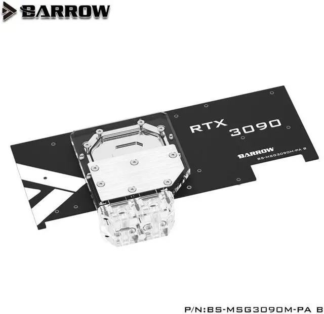 Alt view image 3 of 7 - Barrow 3090 3080 GPU Water Block for MSI RTX 3090/3080 GAMING X TRIO, Full Cover ARGB GPU Cooler, BS-MSG3090M-PA