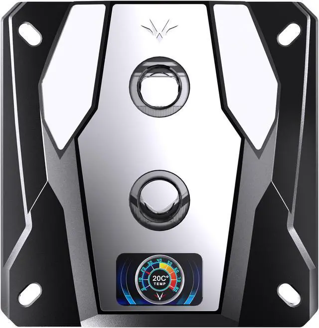 Alt view image 5 of 6 - Granzon GAIS CPU Water Cooling Block w/ Temp Digital Display - Black   w/ 5v Addressable RGB (RBW)(for Intel LGA 115x / LGA1200 / LGA20xx)