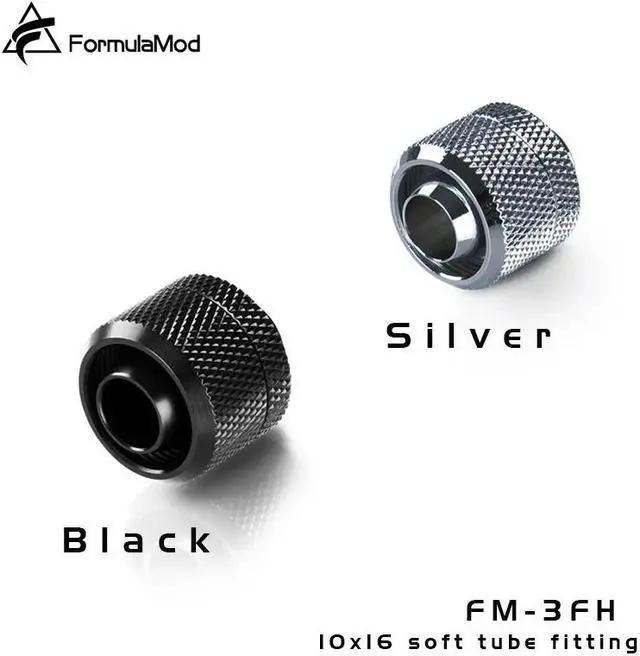 Alt view image 4 of 6 - FormulaMod 10x13 / 10x16mm Soft Tube Fitting , Copper G1/4" Fitting For Soft Tube , Fm-3FH Fm-3FB