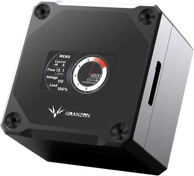 Alt view image 5 of 5 - Granzon GFM II PWM DDC Water Pump , For Computer Water Cooling, Digital Display Wireless Speed Control , Flow 700L/H Lift 6 Meter