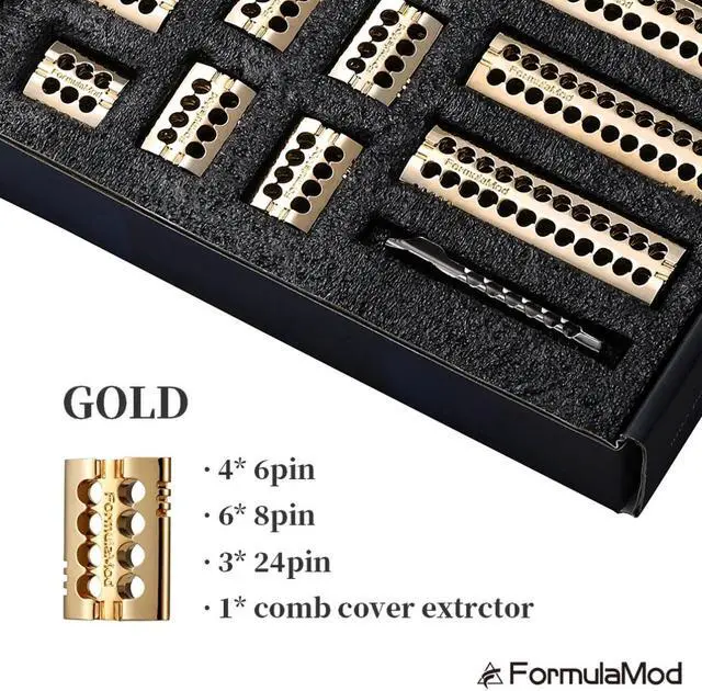 Alt view image 7 of 7 - FormulaMod Cable Metal Comb, Copper Organizer Cable Management Tool For 16/18 AWG PSU Extension/Modular Cable Fm-JSXJTZ
