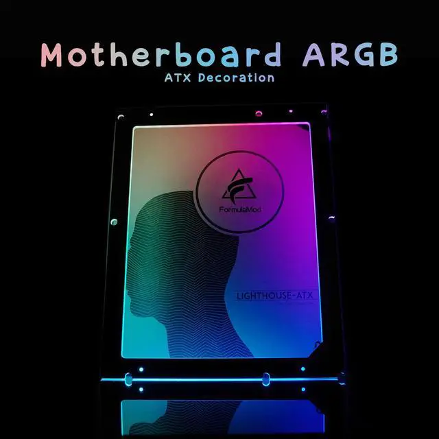 Alt view image 4 of 6 - FormulaMod Lightinghouse ATX M-ATX ITX Motherboard Lighting Back Plate 5v 3Pin A-RGB LED Mobo Luminous Backplane Dekoration Fm-MBRGB( ATX)