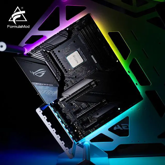 Alt view image 5 of 6 - FormulaMod Lightinghouse ATX M-ATX ITX Motherboard Lighting Back Plate 5v 3Pin A-RGB LED Mobo Luminous Backplane Dekoration Fm-MBRGB( ATX)