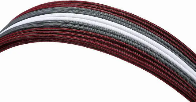 Alt view image 5 of 6 - FormulaMod Sleeve Extension Power Supply Cable Kit 18AWG ATX 24P+ EPS 8-P+PCI-E8-P with Combs for PSU to Motherboard/GPU (Red Black Grey White)