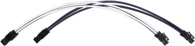 Alt view image 6 of 6 - FormulaMod Sleeve Extension Power Supply Cable Kit 18AWG ATX 24P+ EPS 8-P+PCI-E8-P with Combs for PSU to Motherboard/GPU (Purple Black Grey White)