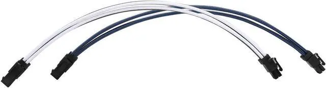 Alt view image 6 of 6 - FormulaMod Sleeve Extension Power Supply Cable Kit 18AWG ATX 24P+ EPS 8-P+PCI-E8-P with Combs for PSU to Motherboard/GPU (Blue Black Grey White)
