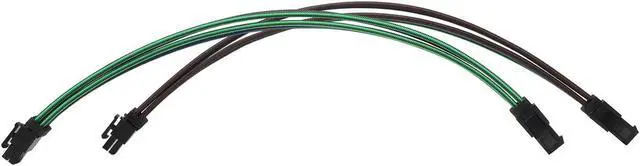 Alt view image 6 of 6 - FormulaMod Power Supply Sleeved Cable 18AWG ATX 24P+ EPS 8-P+PCI-E8-P PSU Extension Cable Kit 30cm Length with Cable Combs (Black-Blue Black-Green Brown)