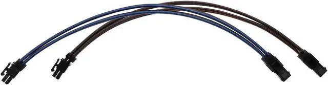 Alt view image 6 of 6 - FormulaMod Power Supply Sleeved Cable 18AWG ATX 24P+ EPS 8-P+PCI-E8-P PSU Extension Cable Kit 30cm Length with Cable Combs (Brown Black-Orange Black-Blue)