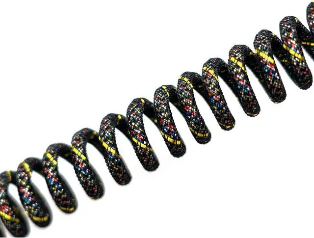 Alt view image 6 of 7 - FormulaMod Custom Coiled Keyboard Cable for Type-C Mechanical Keyboard,Aviator USB Cable for Gaming Keyboard, Pro Double Sleeved Cable with Organizer Zipper Bag