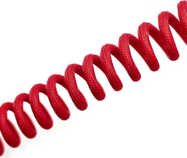 Alt view image 6 of 7 - FormulaMod Custom Coiled Keyboard Cable for Type-C Mechanical Keyboard,Aviator USB Cable for Gaming Keyboard, Pro Double Sleeved Cable with Organizer Zipper Bag