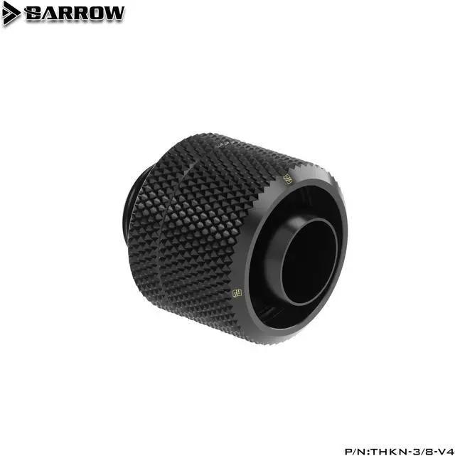 Alt view image 2 of 5 - Barrow Soft Tube Fitting For 10x16mm (3/8"IDx5/8"OD) Tubing, Thread G1/4" Compression Tube Fitting For Water Cooling System, 8 Pack Black Kit THKN-3/8-V4
