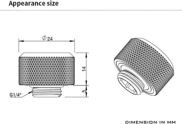 Alt view image 5 of 5 - Barrow Hard Tube Fitting For Outer Diameter 16mm Rigid Tubing, Thread G1/4" Compression Tube Fitting For Water Cooling System, 8 Pack White Kit TFYKN2-T16