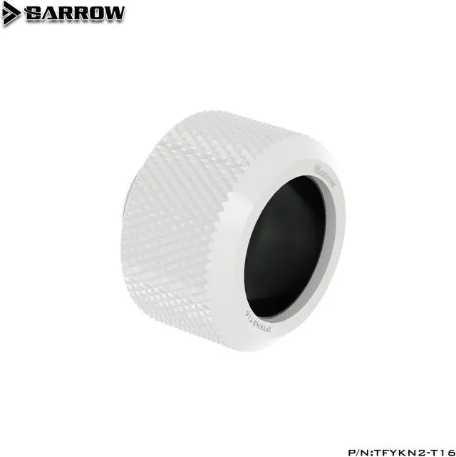Alt view image 2 of 5 - Barrow Hard Tube Fitting For Outer Diameter 16mm Rigid Tubing, Thread G1/4" Compression Tube Fitting For Water Cooling System, 8 Pack White Kit TFYKN2-T16