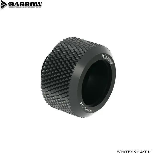 Alt view image 2 of 5 - Barrow Hard Tube Fitting For Outer Diameter 14mm Rigid Tubing, Thread G1/4" Compression Tube Fitting For Water Cooling System, 8 Pack Black Kit TFYKN2-T14