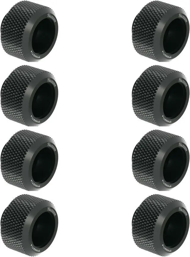 Main image of Barrow Hard Tube Fitting For Outer Diameter 14mm Rigid Tubing, Thread G1/4" Compression Tube Fitting For Water Cooling System, 8 Pack Black Kit TFYKN2-T14