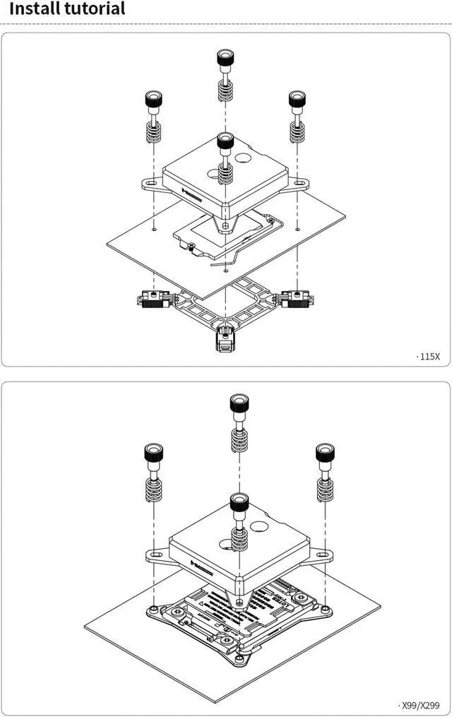 Alt view image 6 of 7 - Barrow Classic Edition CPU Block, For Intel CPU,  Compatible With LGA115x/1200/1700 & X99/X299 platform, A-RGB Acrylic Micro Waterway Water Cooling Cooler LTYK3-04I
