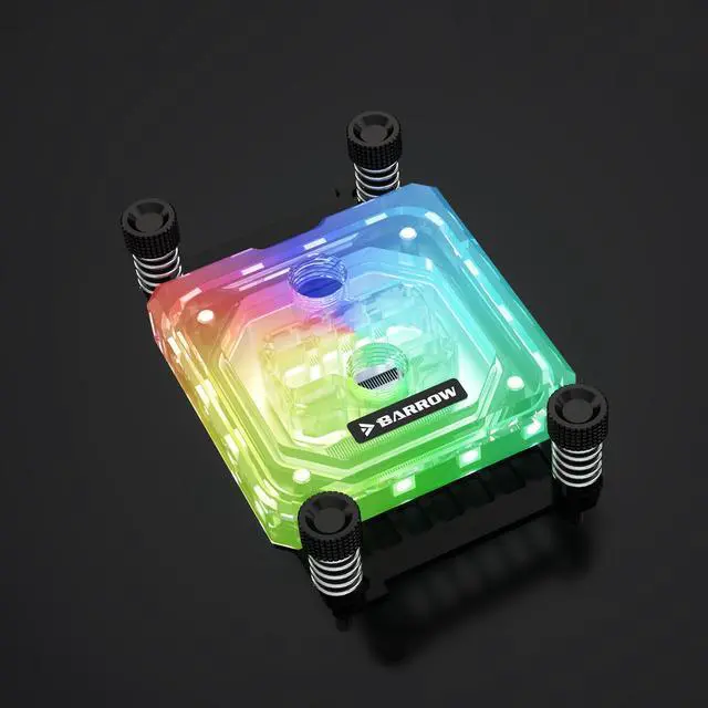 Alt view image 2 of 7 - Barrow Classic Edition CPU Block, For AMD CPU,  Compatible With AM3/AM4/AM5, A-RGB Acrylic Micro Waterway Water Cooling Cooler LTYK3A-04 V2