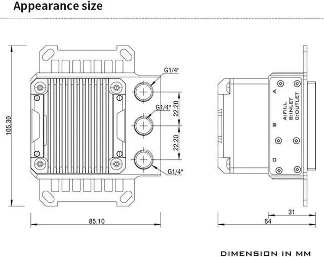 Alt view image 5 of 7 - Barrow CPU Block-Pump Mini Combo, For AMD CPU,  Compatible With AM3/AM4/AM5, 17W PWM Pump POM Body Block-Pump AIO, Three In One With Metal Black Cooling Cover LTPRPA-04 S