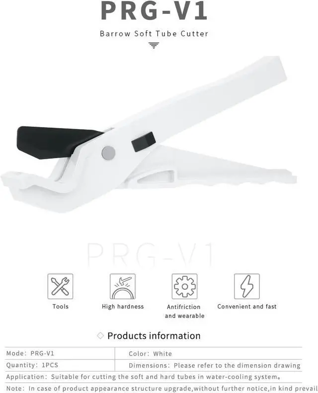 Alt view image 7 of 7 - Barrow Soft Tube Fitting Kit, Include 10x13mm (3/8"IDx1/2"OD) Tubing & Tube Fitting & Tube Cutter, Thread G1/4" Compression Tube Fitting AIO Kit For Water Cooling System, 10x13 White Kit