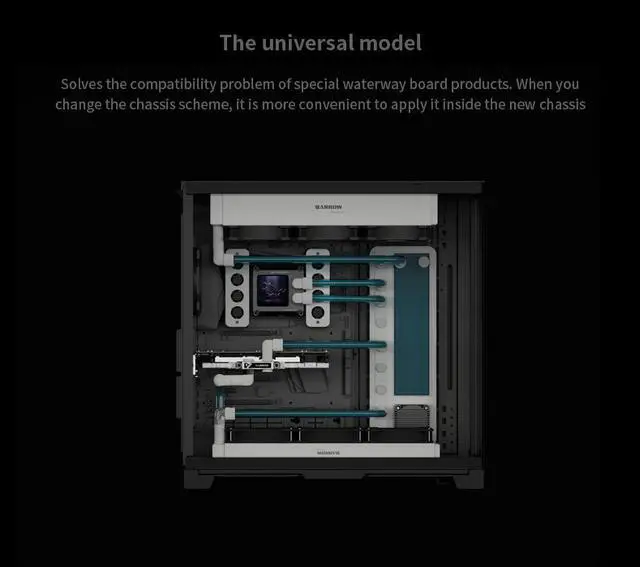 Alt view image 3 of 7 - Barrow Universal Type Distro Plate, Use The Installation Space Of The Radiator To Fix, Black White Style Acrylic Material, Waterway Board For Water Cooling System, DC17-SDB 120 Black