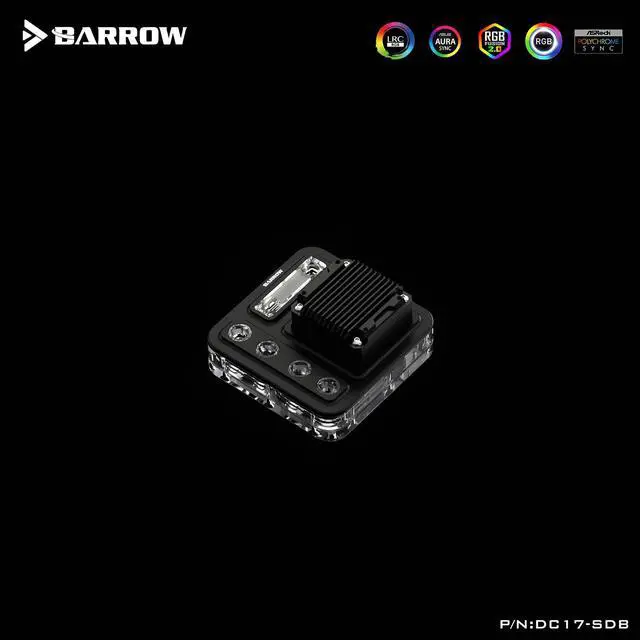Main image of Barrow Universal Type Distro Plate, Use The Installation Space Of The Radiator To Fix, Black White Style Acrylic Material, Waterway Board For Water Cooling System, DC17-SDB 120 Black