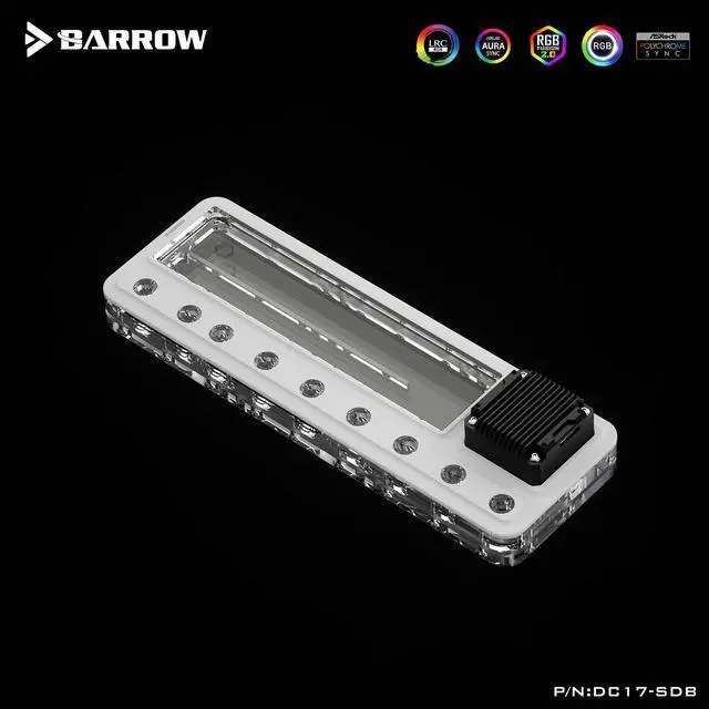 Main image of Barrow Universal Type Distro Plate, Use The Installation Space Of The Radiator To Fix, Black White Style Acrylic Material, Waterway Board For Water Cooling System, DC17-SDB 360 White