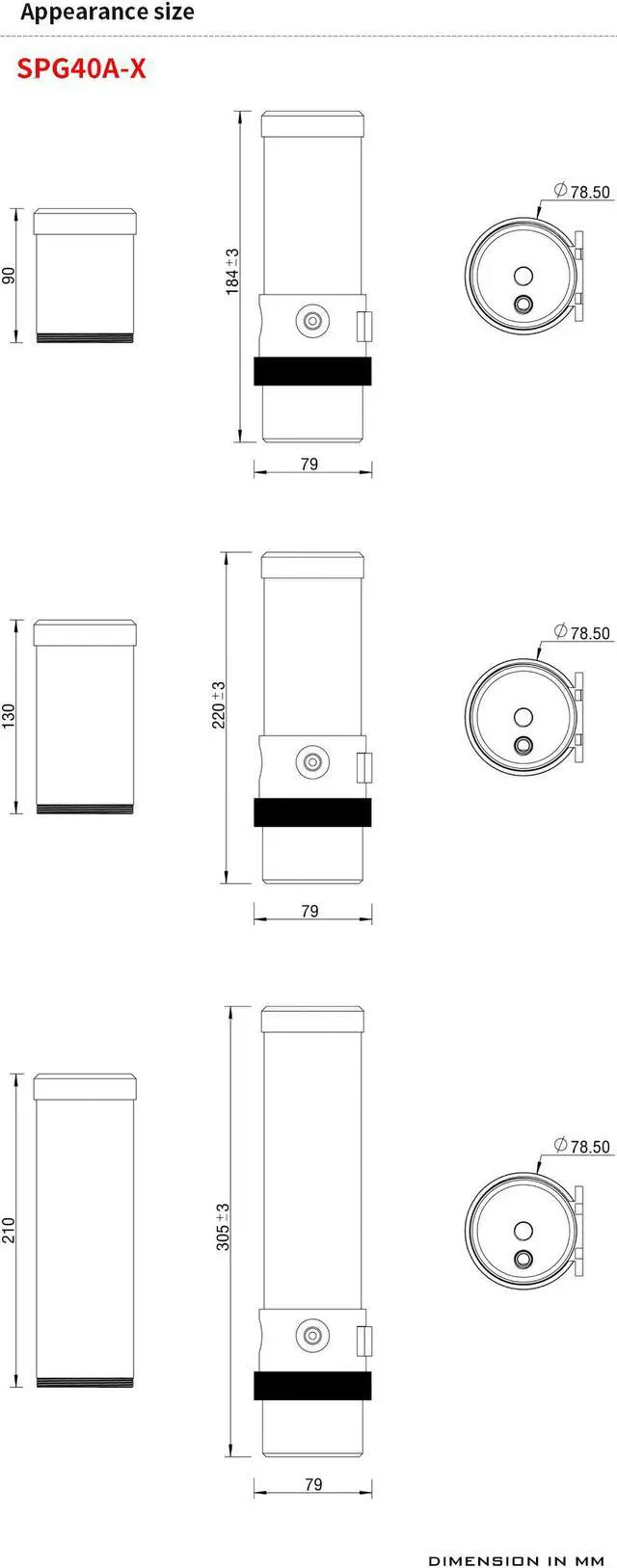 Alt view image 2 of 7 - Barrow D5 Pump-reservoir Combination, 18W PWM Pump Combo With Tank Component, Water Cooling Multi-Size Pump Box , With 90mm Reservoir, SPG40A