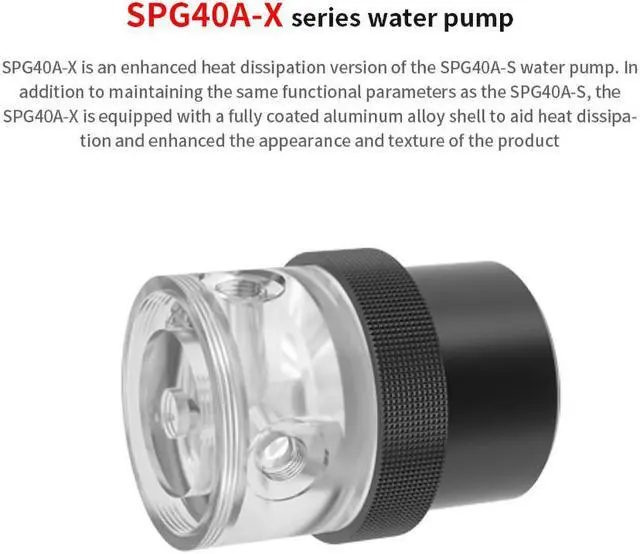 Alt view image 5 of 7 - Barrow D5 Pump-reservoir Combination, 18W PWM Pump Combo With Tank Component, Water Cooling Multi-Size Pump Box , With 90mm Reservoir, SPG40A