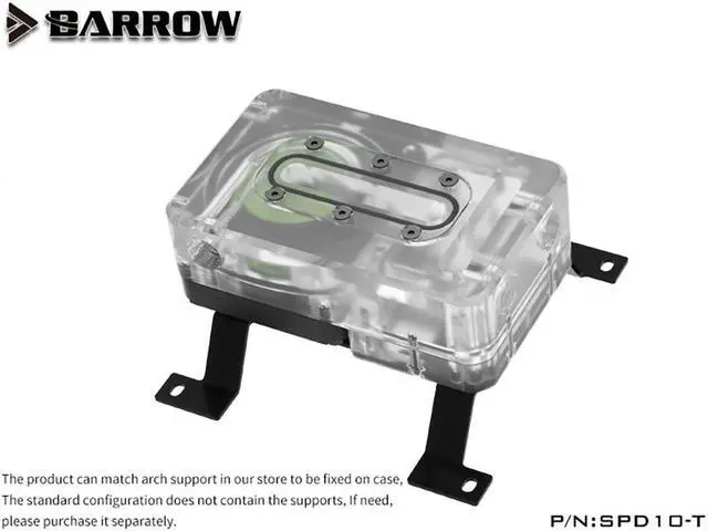 Alt view image 6 of 7 - Barrow DC12V 10W PWM Water Cooler Integrated Pump Water Tank For ITX Case MINI Pump Reservoir Water Cooling System, SPD10-T