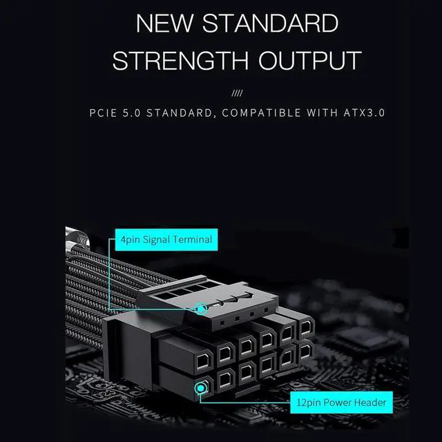 Alt view image 3 of 5 - FormulaMod 16AWG RTX 4090 4080 4070TI 3090Ti16Pin(12+4) to 4x8Pin PCI-E 5.0 Sleeved Extension Cable,12Pin to 4x8Pin, 17.7 inch with Cable Combs Pink