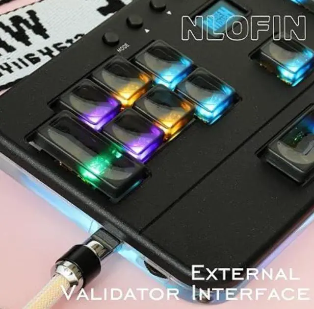 Alt view image 2 of 4 - NLOFIN Exploration Series Leverless 17 Keyboard Full-Button Stickless Controller, Aluminum Alloy Music Gaming Keyboard, Three Game Modes to Switch Between, Multiple Colors Available, NLHX-ET17-01