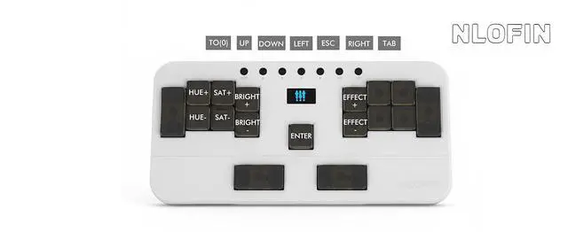 Alt view image 6 of 6 - NLOFIN Exploration Series Leverless 17 Keyboard Full-Button Stickless Controller, Aluminum Alloy Music Gaming Keyboard, Three Game Modes to Switch Between, Multiple Colors Available, NLHX-ET17-01